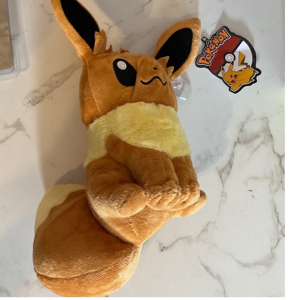 Pokemon Eevee Plush Toy Kids Brown New Nintendo‎ Suction Cup Hanging Collectible